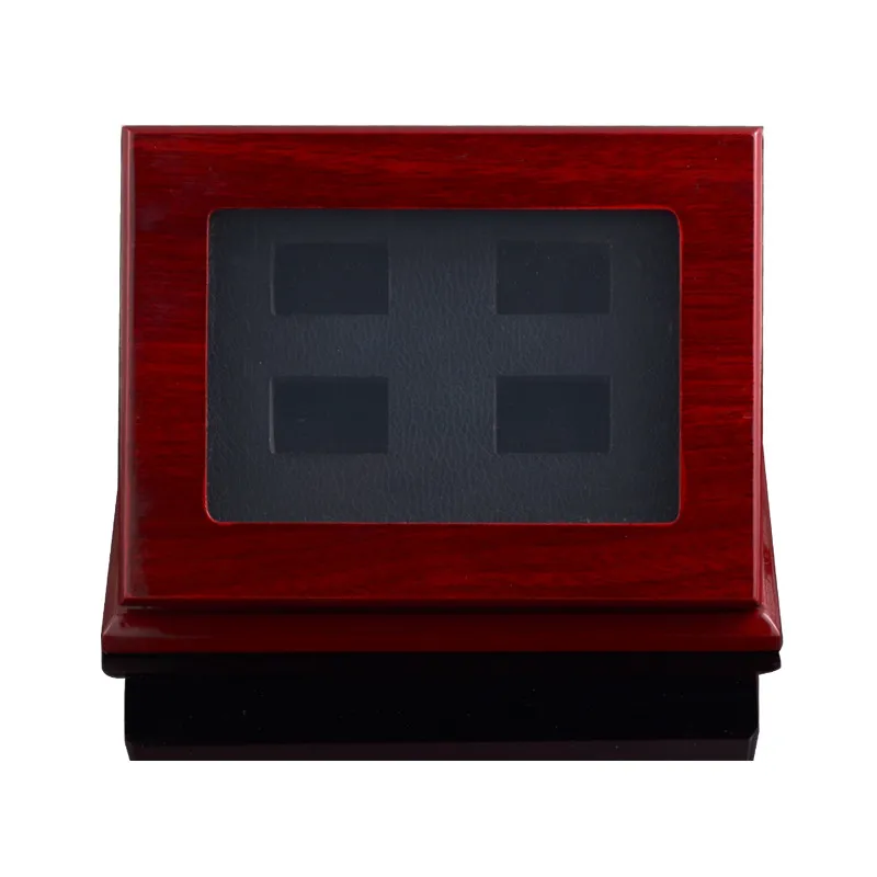 Sports mästerskap Big Heavy Display Wood Display Case Shadow Box utan ringar 2-9 slots ringar ingår inte283g