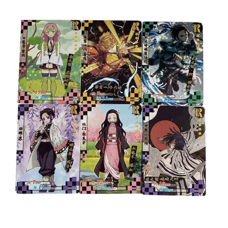 Demon Slayer Card TCG Game Letters Cards Table Toys For Family Children Christmas Gift Y1212