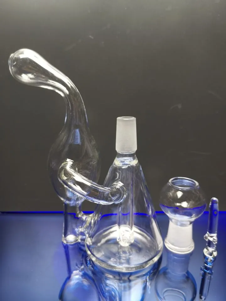 Glass Bong Water Pipes Pyrex Hookah Oil Rigs Röker Mini Bongs Thick Heady Recycler Rig Zeusart Shop