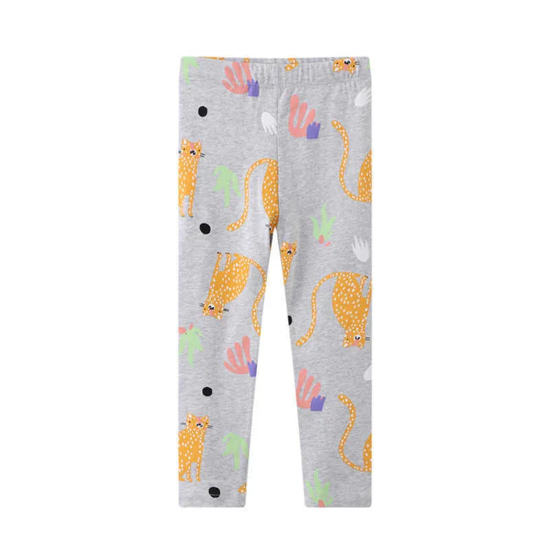 Jumping meters Autumn Spring Girls Leggings Pants With Giraffe Embroidery Fashion Kids Skinny Trousers Selling 210529