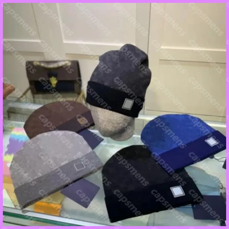 Wholesale Fashion Plaid Wool Cap Women Knitted Hat Designer Caps Hats Mens Casquette Winter Baseball Cap Designers Bucket Hat D2111174F