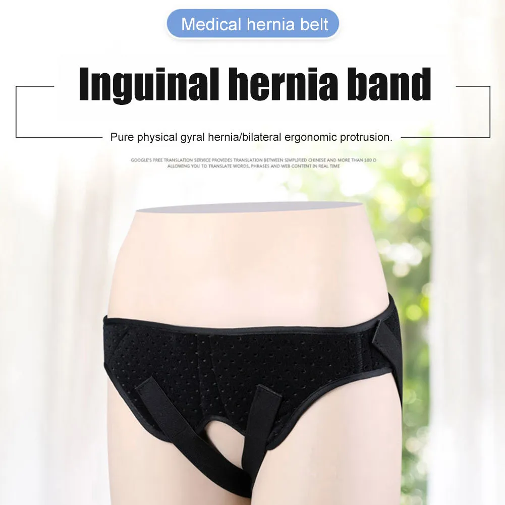 Hérnia Cinto Treliça Para Apoio Inguinal ou Esportivo Apoio Hérnia Brace Pain Relieve Strap de Recuperação com 2 Almofadas de Compressão Removível 210317