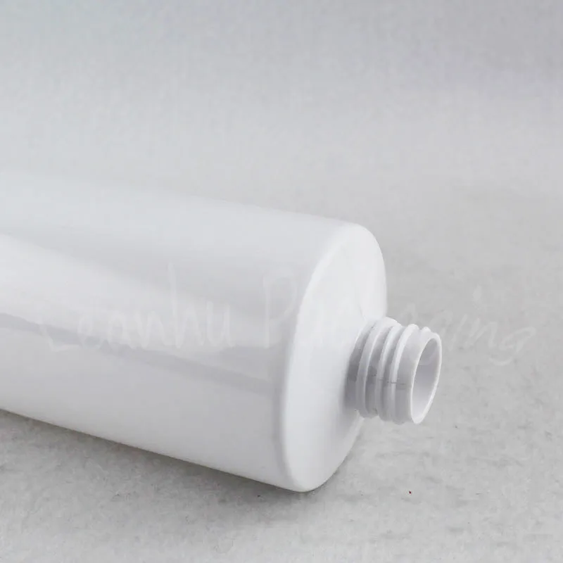 500ML blanc plat épaule bouteille en plastique 500CC vide contenant cosmétique shampooing lotion emballage bouteille Lot T200819
