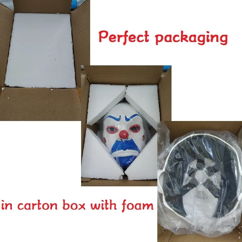 High-Grade Joker Bank Robber Mask Clown Dark Knight Prop Masquerade Party Maski żywiczne