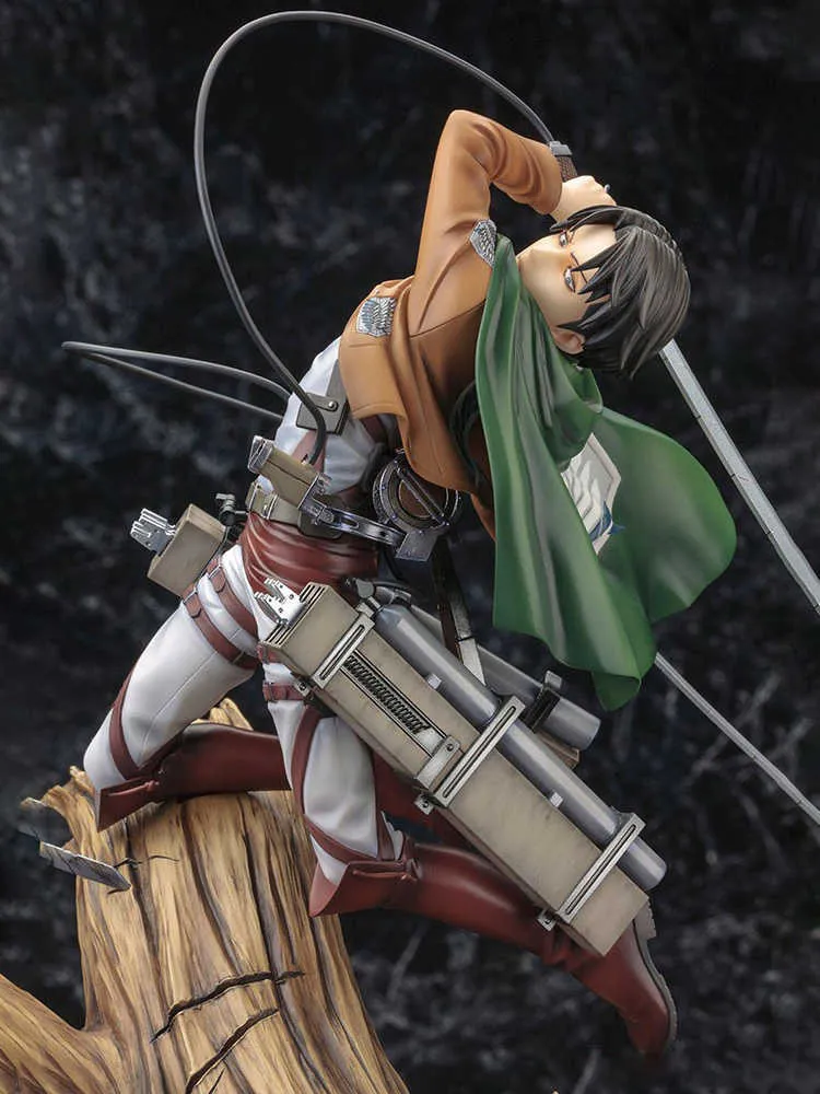 Attack on Titan Artfx J Levi Renewal Scar stump Package 28CM anime figures PVC Action Figure toy Adult Collection Model Toy Doll Q4347636