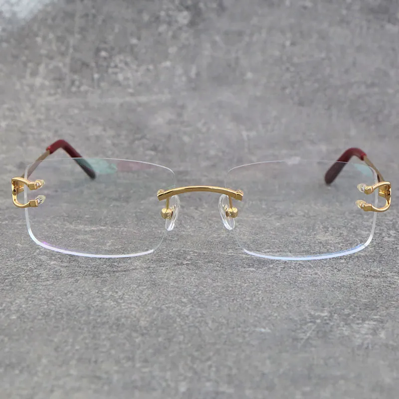 بيع إطارات الموضة remless المعادن explic accessories adumbral men woman eyeglasses eyeglasses الذكور والإناث 18K GOL220J