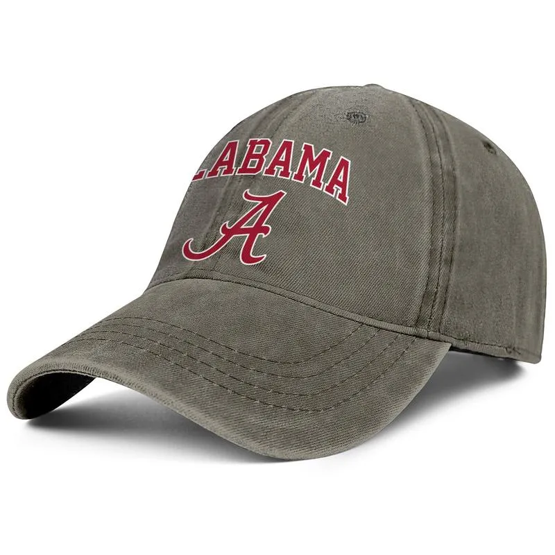 Stilvolles Alabama-Elefant-Logo, Unisex, Denim-Baseballkappe, Golf, personalisierte Hüte, Fußballmannschaft, Alabama, cooler amerikanischer Vintage-Fußball304Q