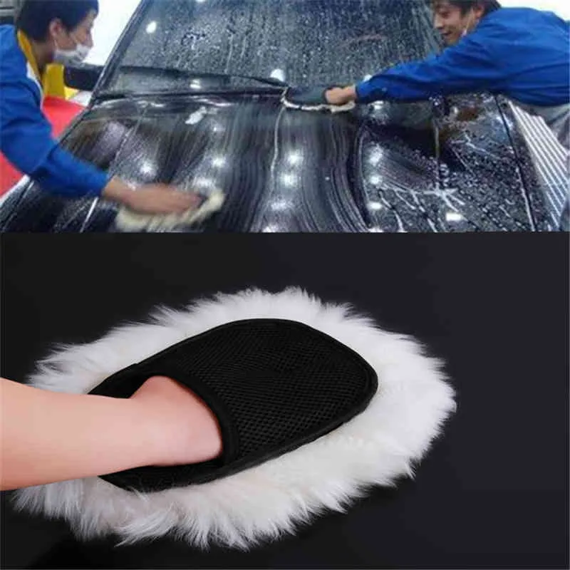 Style automobile nettoyant laine doux gants de lavage brosse de nettoyage moto laveuse soin