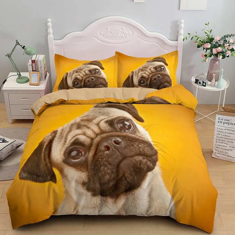 Ультрамодный щенок мозг постельное белье Hippie Boho стиль домашнего одеяла набор 210309