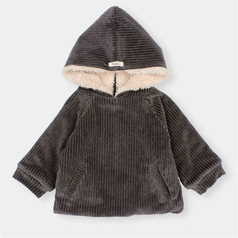 EnkeliBB 21 AW bébé vêtements d'hiver marque Design enfants garçon fille garder au chaud ensembles tout-petits et petits hauts polaires à capuche 211203