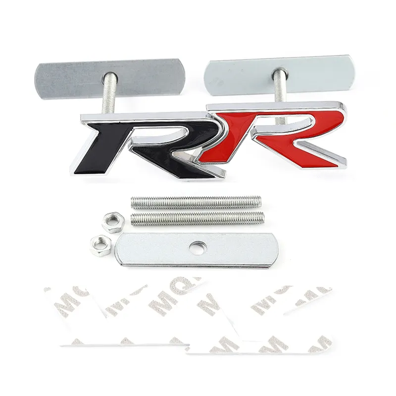 3D Metal RR Logo Emblem Badge Decals voor achterkant Trunk Car Stickers voor Honda RR Civic Mugen Accord Crv City HRV CAR Styling8559012