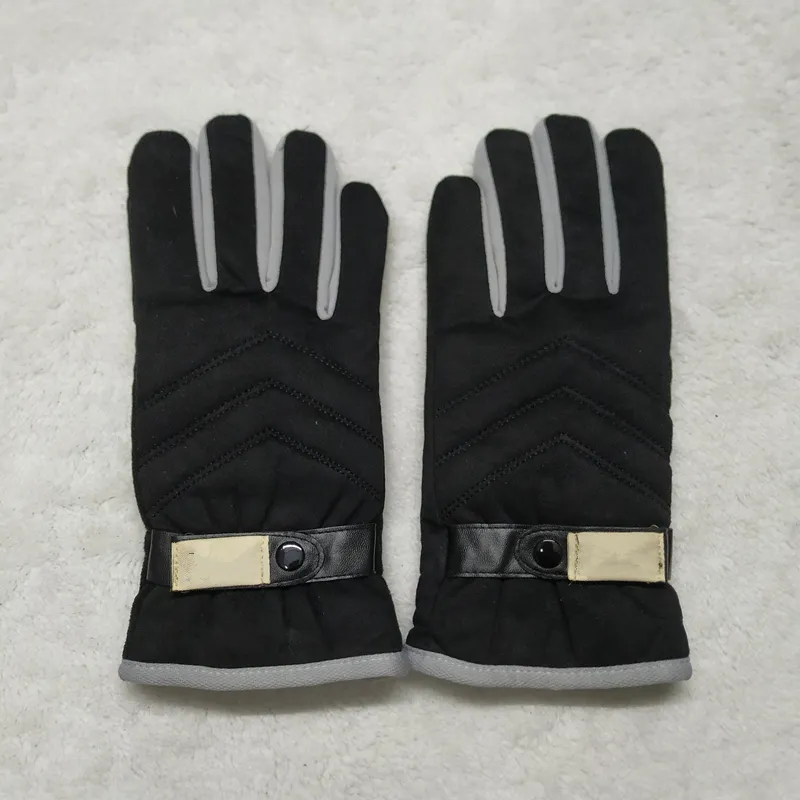 Winter Mens Deer Skin Velvet Gloves Classic Vintage Warm Soft Design Men Mittens Outdoor Riding Ski Glove311t