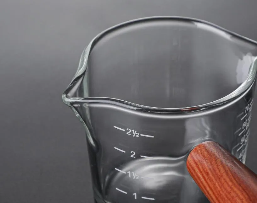 Houten Handvat Melk Koffiekopjes Italiaans Glas Meten Cup Mini Mok Groothandel Fabriek Prijs Expert Design Quality Nieuwste Stijl Originele Status