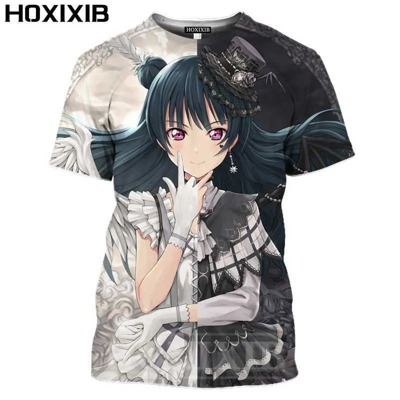 HOXIXIB 3D Manga Nudity Beauty Cartoons Anime Girl T Shirt Men Women Big Chest Bikini Sandy Beach Football Model Hentai Tshirts X3735568