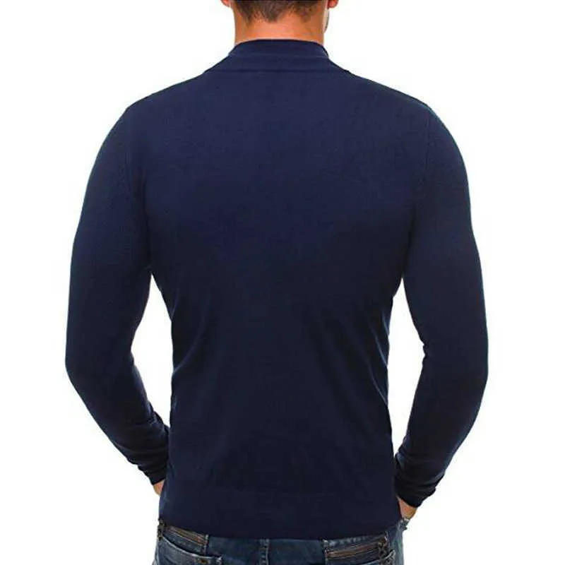 Herrenpullover Casual Baumwolle Rollkragen Strickpullover Männer Slim Fit Langarm Solide Strickwaren Pullover Männer Größe M-3XL 210813