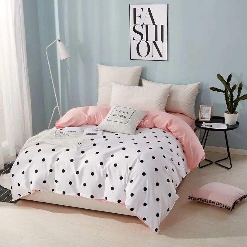 Home Textile Modern Geometric Triangle Duvet Cover with Zipper Polyester Cotton Quilt Comforter Bedclothes Y200423
