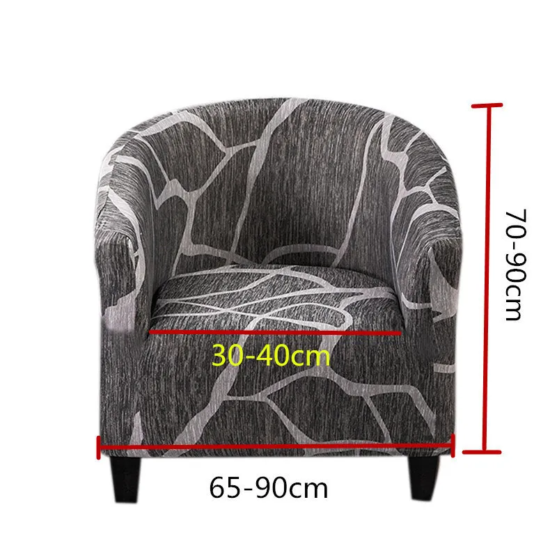 Klub Krzesło Pokrywa Małe Sofa Skórki Protector Single Seat 1-Seate Arm Slips do jadalni Kwiatowy drukowane 220222