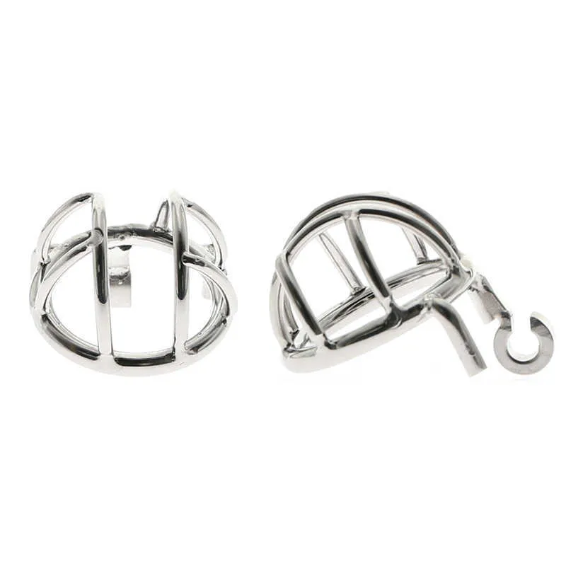 Super pequeno dispositivo masculino gaiola de aço inoxidável com anel peniano em forma de arco brinquedos bdsm bondage fetiche brinquedos penianos p082712270438