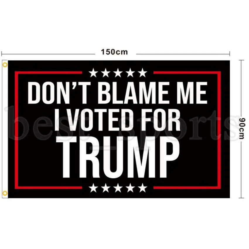 2024 Donald Trump Flag 90 * 150cm Non incolparmi, ho votato Trump Banner Flags Bandiere elettorali del presidente degli Stati Uniti Spedizione DHL