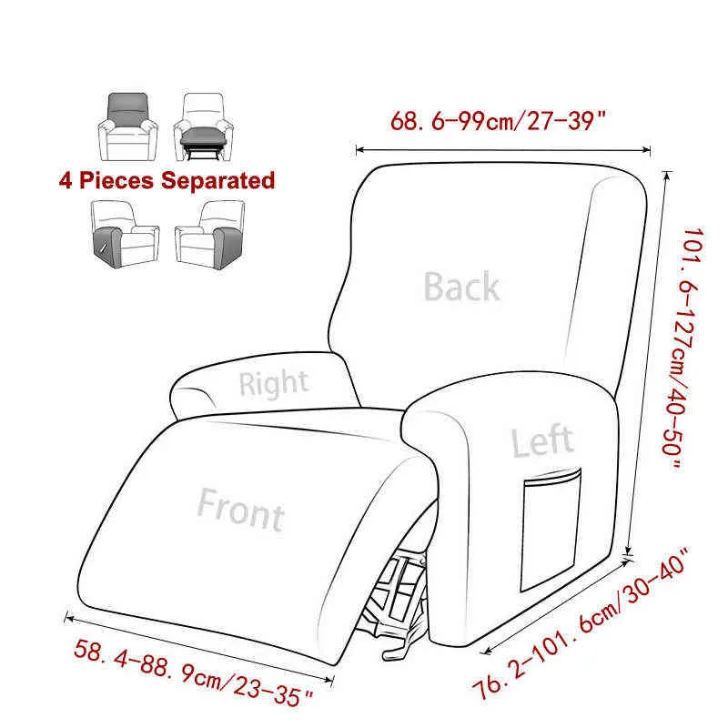 1 3 plazas reclinable sofá cubierta estilo dividido elástico todo incluido sofá funda de terciopelo tumbona sillón tumbona s 211116
