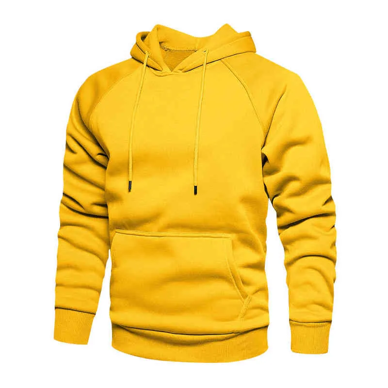 Hoodie masculino Outono Inverno Moda Hoodie Homens Hip Hop Casual Suéter Sólido Pullover Tracksuit US / EUR Tamanho 211217