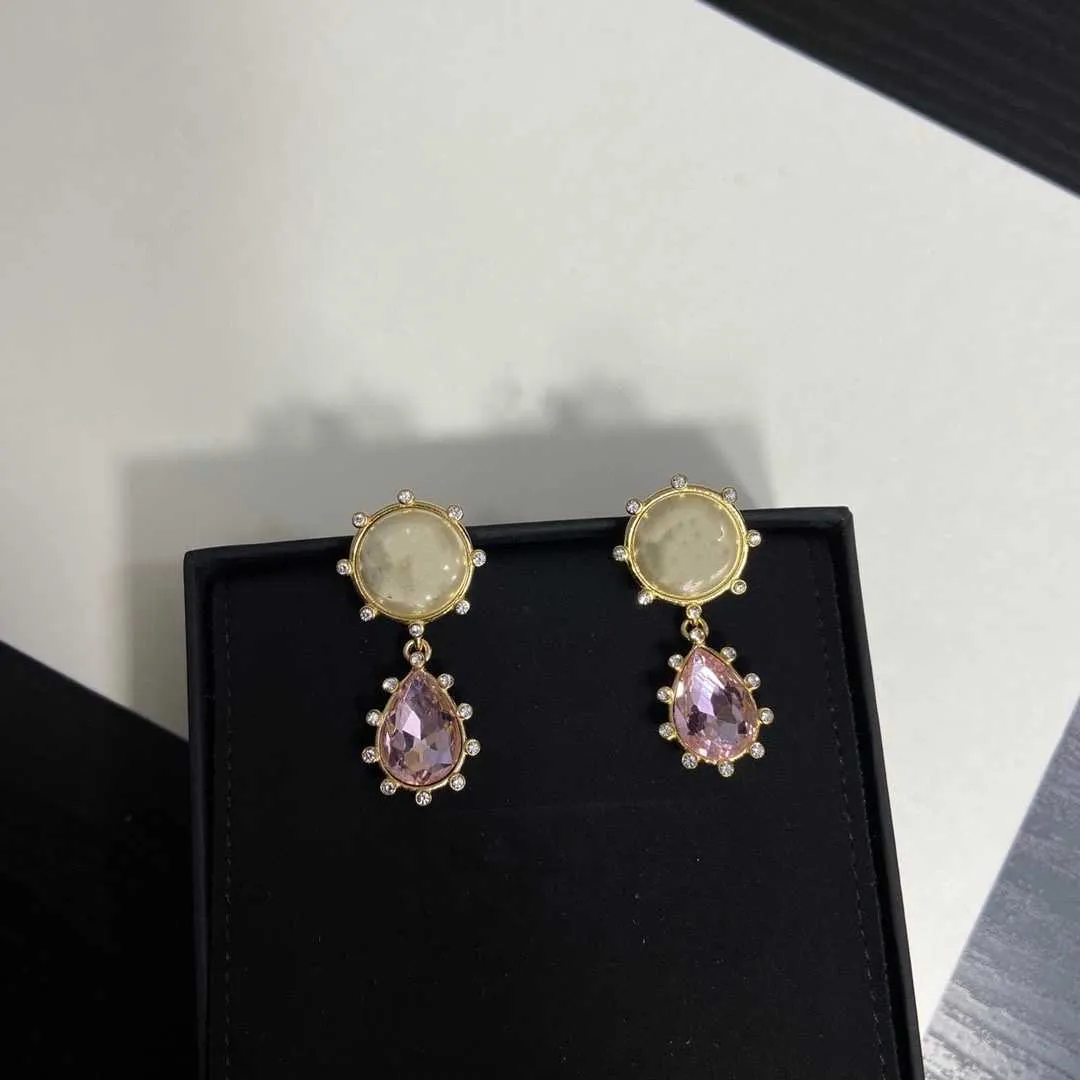 21 Brand Yellow Gold Color Fashion Jewelery Woman Pearls Earrings Pink Party High Quality Water Drop Pearls Studing Jewelry2316750