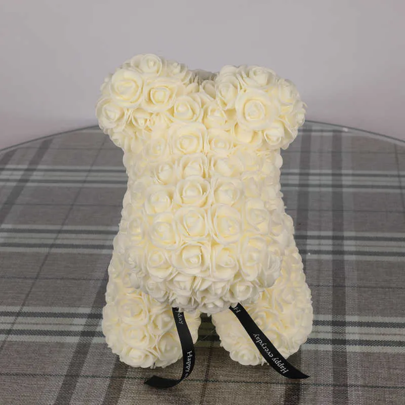 40 cm 1 pièces Rose chien PE ours en peluche mousse artificielle pour anniversaire année cadeaux pour femmes saint valentin cadeau 210624208n