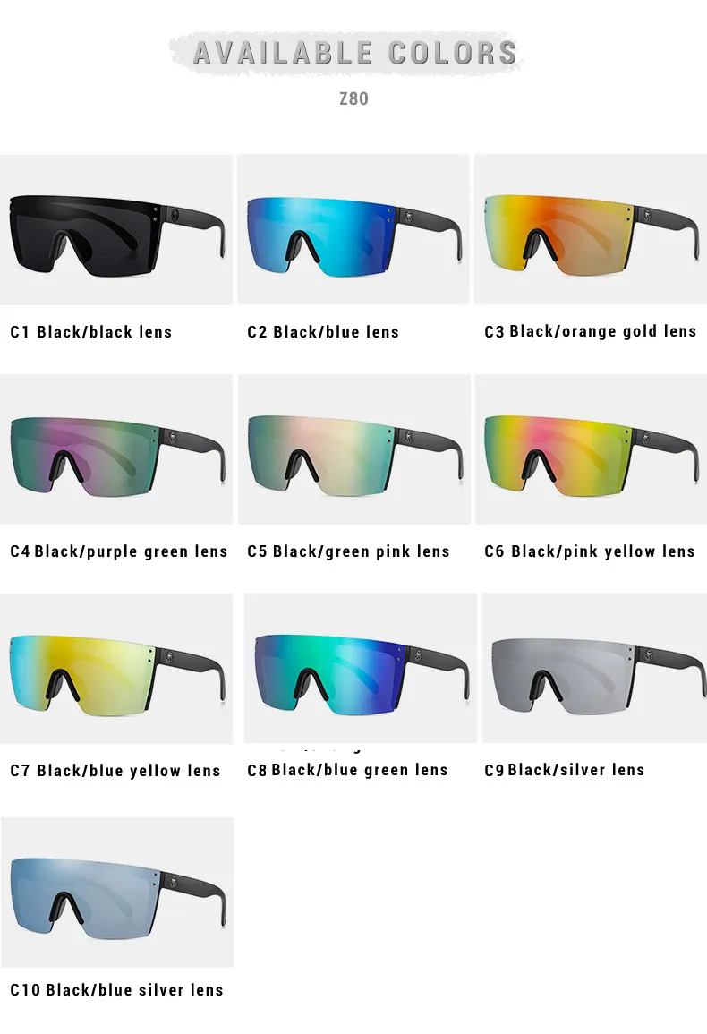 2021 Wysokiej jakości luksusowa marka fali upałów okulary przeciwsłoneczne kwadratowe soczewki kobiety mężczyźni słoneczne okulary UV400269Z