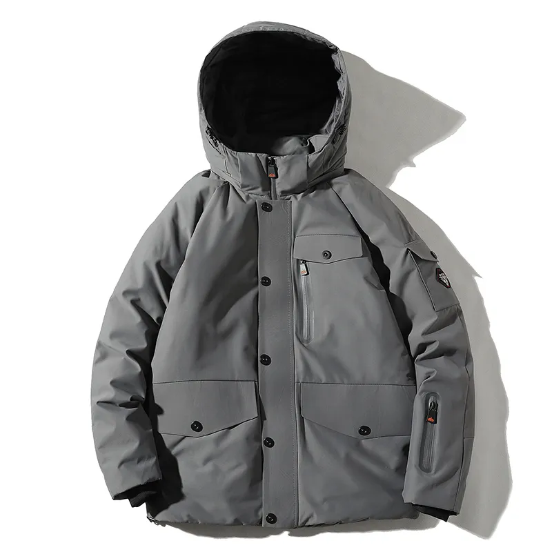 CHAIFENKO Inverno Nuovo Caldo Giacca Con Cappuccio Parka Cappotto Da Uomo Autunno Moda Streetwear Casual Parka Da Uomo di Spessore Cappotto Antivento Uomini 210222