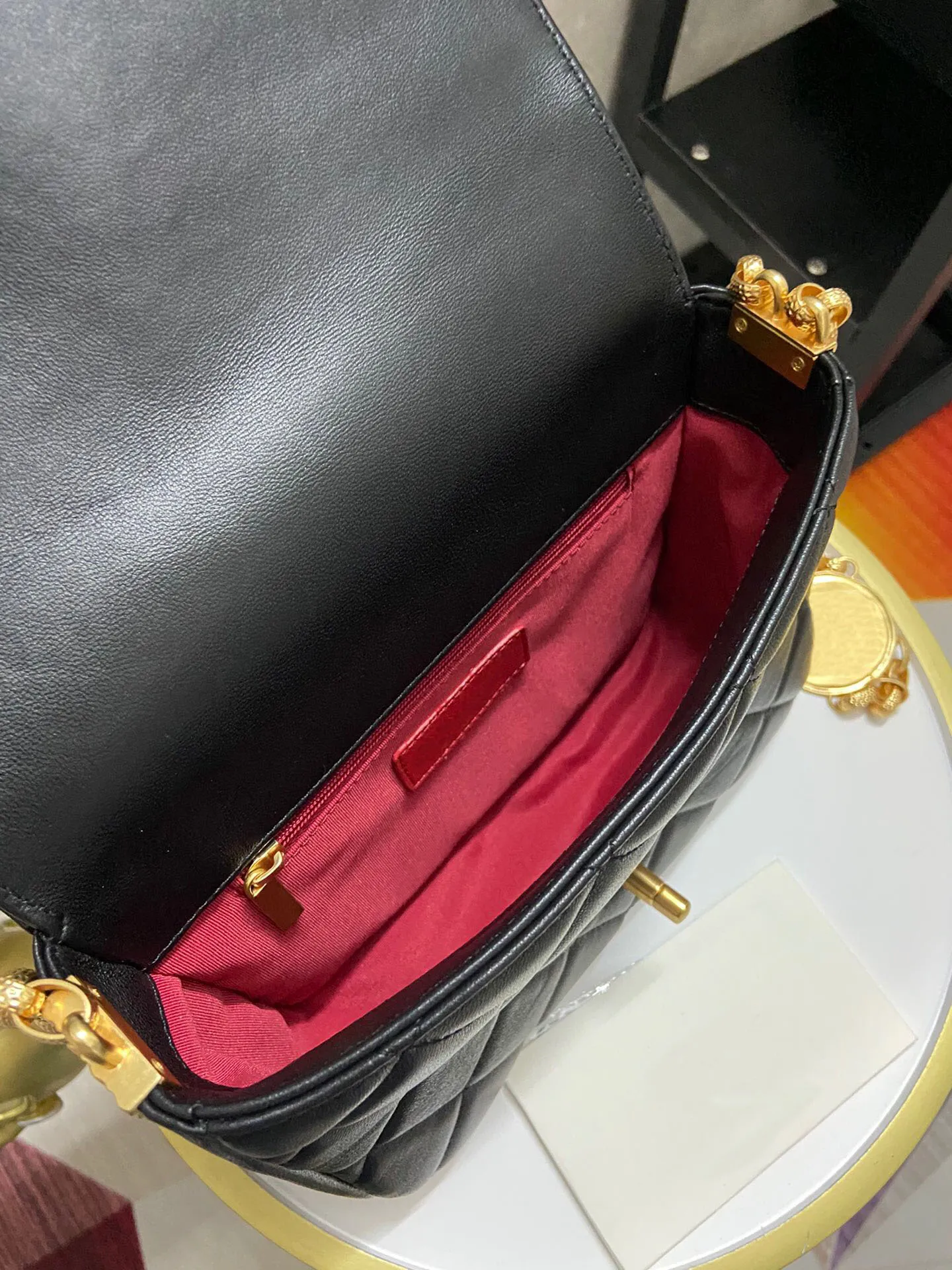 2021 Nowa wysokiej jakości torba klasyczna lady torebka przekąska skórzana AS2222 21-17-7281Q