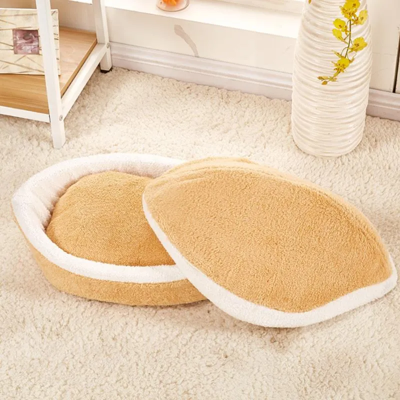 Kennels Pens 45x35cm Pet Dog Bed Créativité Burger Modélisation Chat Maison Portable Lavable Petit Teddy Saisons Universel Chaud Teacu267O