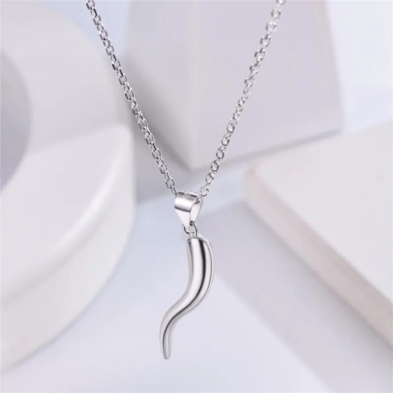 Hanger Kettingen Italiaanse Hoorn Ketting 925 Sterling Zilver 18 Kabel Ketting Cornicello Cornetto Amulet Sieraden P13274B263n