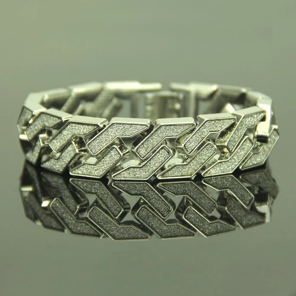 Hip Hop Gold Color Plated Micro Pave Cubic Cyrkon Bransoletka Iced Out Długość Łańcuch Dla Mężczyzn Kobiety Biżuteria