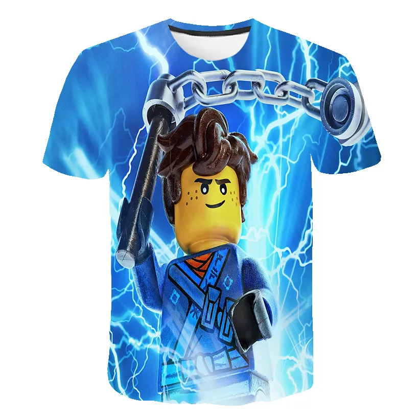 2020 Yaz Anime 3D Karikatür Tee Boy Boy Giyim Çocuklar Güzel Ninja Giysileri Ninjago T Shirt Çocuk Giyim Erkek Kız Gömlek2393041