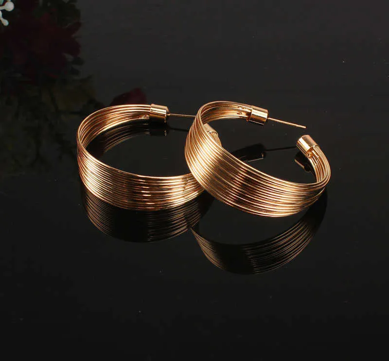 Indiase sieraden set mode metalen draad Torques choker kettingen armband oorbellen ring sets voor vrouwen jurk cadeau bruids accessoires H1022