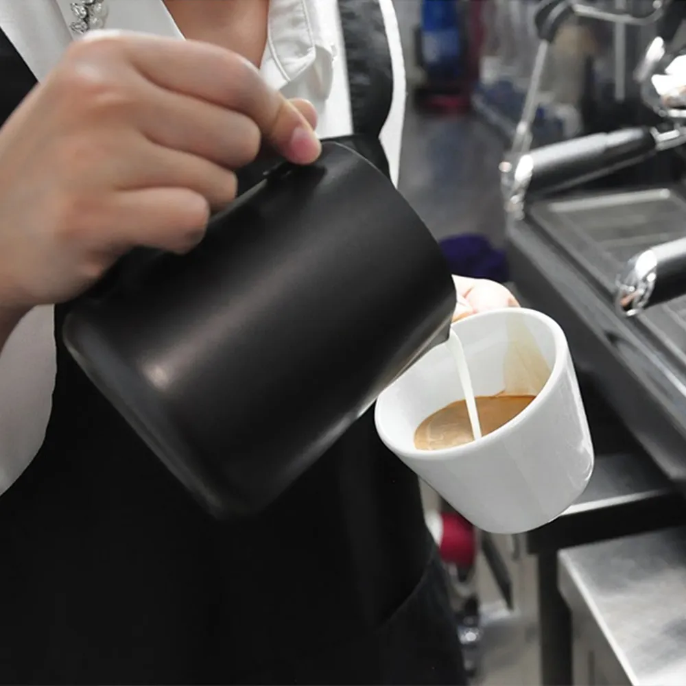 350 600 ml Non Stick Stal Stael Pitcher Milking Milking Jug Espresso Kawa Barista Craft Latte Pitch 210309