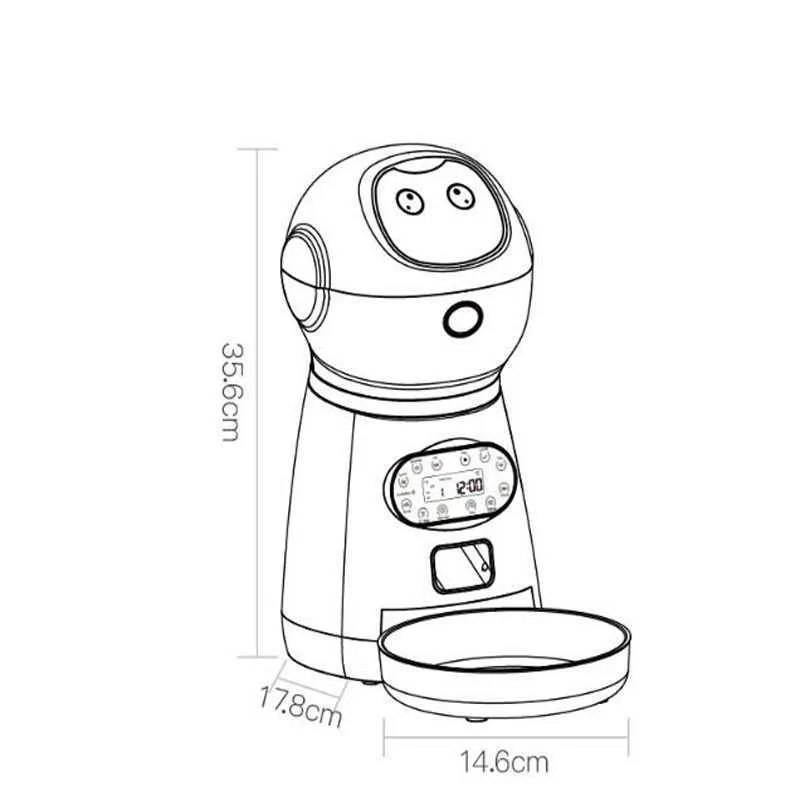 Distributeur automatique de chronométrage de chiens d'écran de chiens d'acier inoxydable de la voix