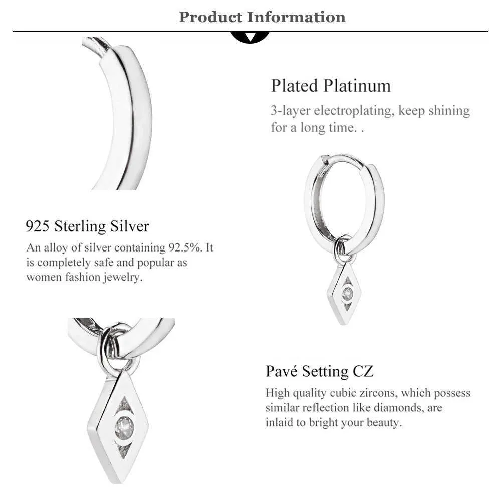 ANDYWEN 925 Sterling Silver Big Hoops Pendant Loops Earring Crystal CZ Eye Petti Gadget Women Jewelry Christmas 210608