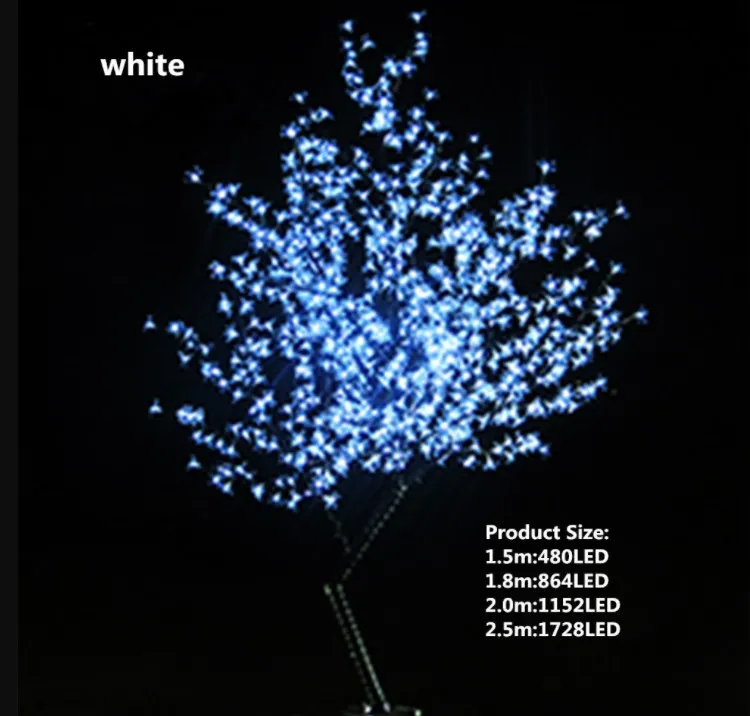 Utomhusledt konstgjorda körsbärsblommor Tree Light Christmas Lamp glödlampor 1 8m höjd Regntät fairy Garden Decor226q