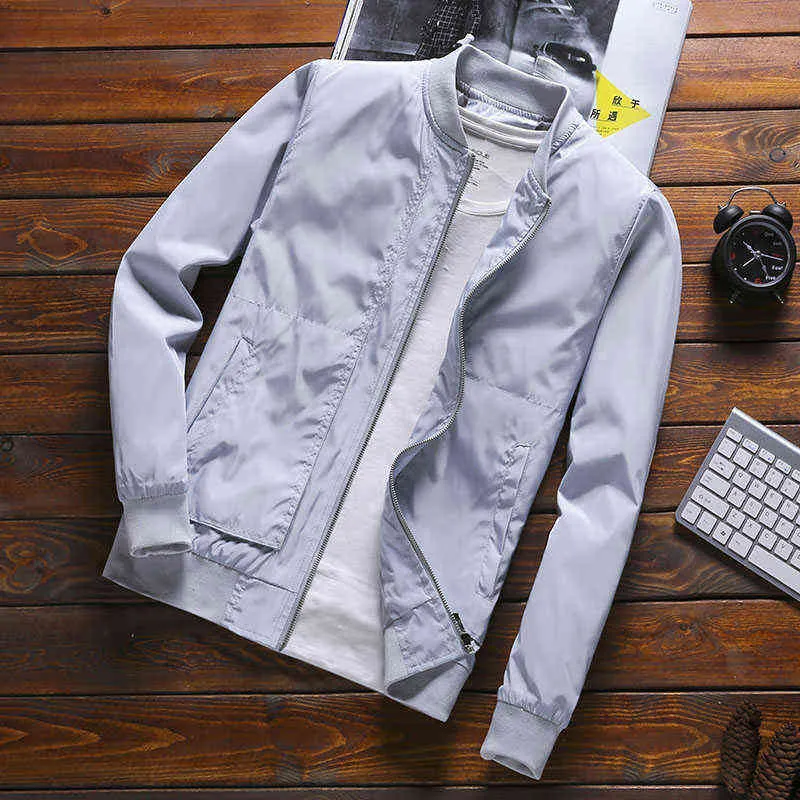 Bomber Jacket Men Casual Fashion Slim Men Jacket New Spring Sportswear Moto Mens Giacche Maschile Cappotti da baseball Plus Size 4XL Y1109