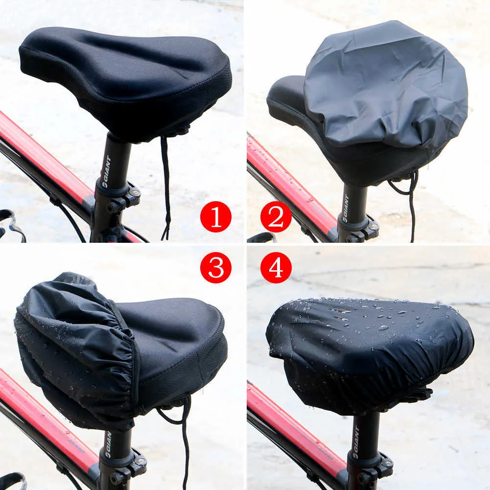Housse de selle de vélo, 2 pièces, housse de pluie élastique pour l'extérieur, imperméable, élastique, résistante à la poussière et à la pluie, protection UV, accessoires de vélo