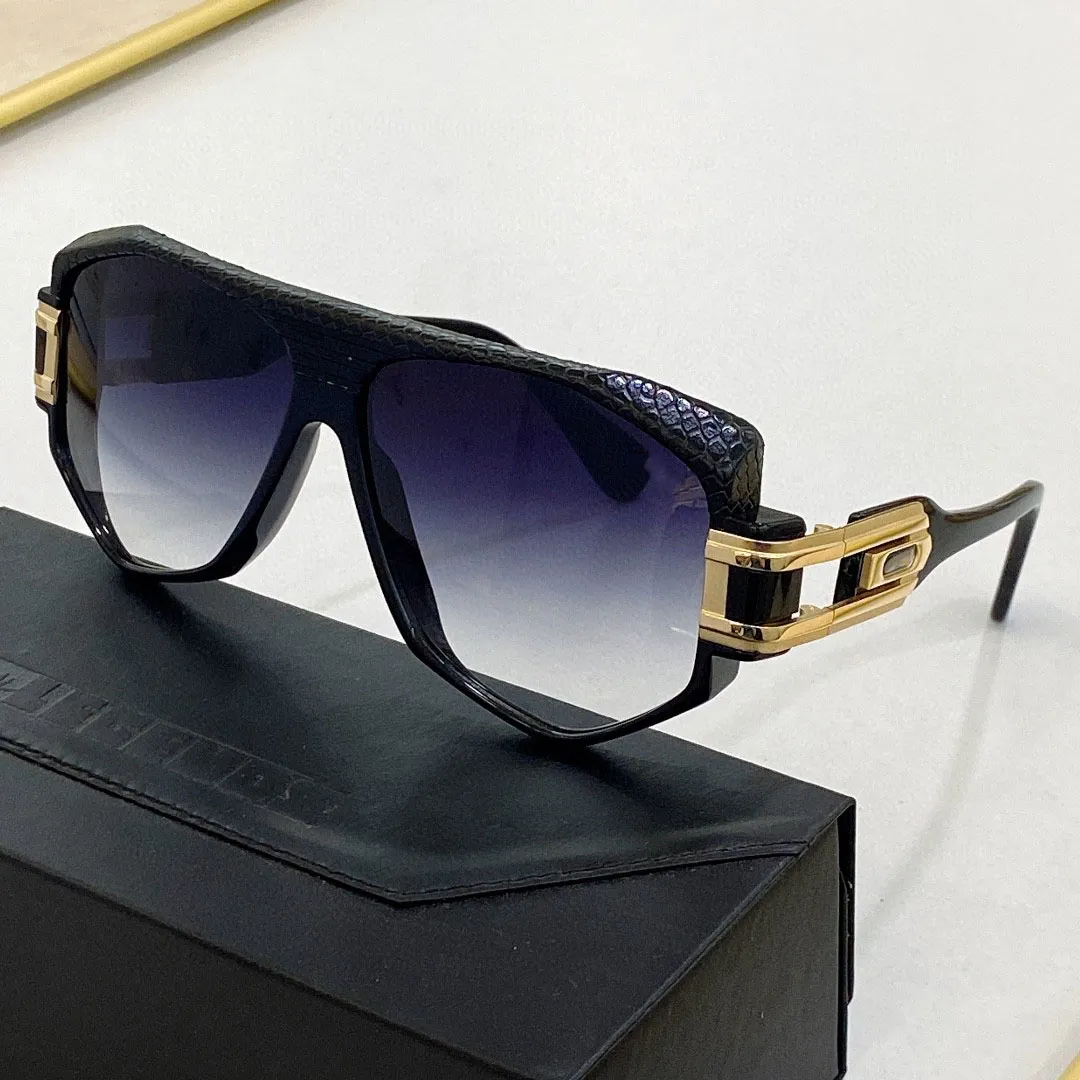 Caza Snake Skin 163 Top Luksusowe wysokiej jakości okulary przeciwsłoneczne dla mężczyzn Kobiety Nowe na całym świecie słynne projektowanie mody Super marka 216M