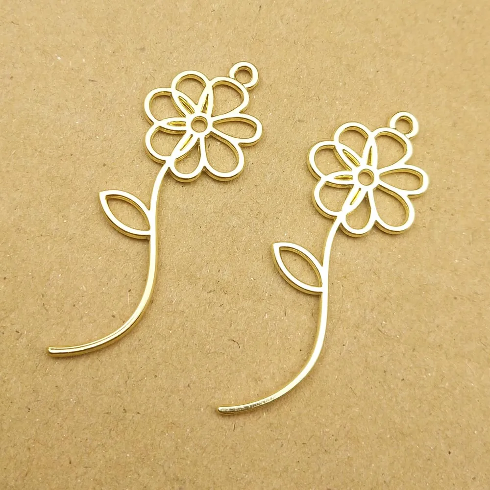 Flower Charms for Jewelry Making and Crafting Cute Earring Pendant Necklace Bracelet Charm