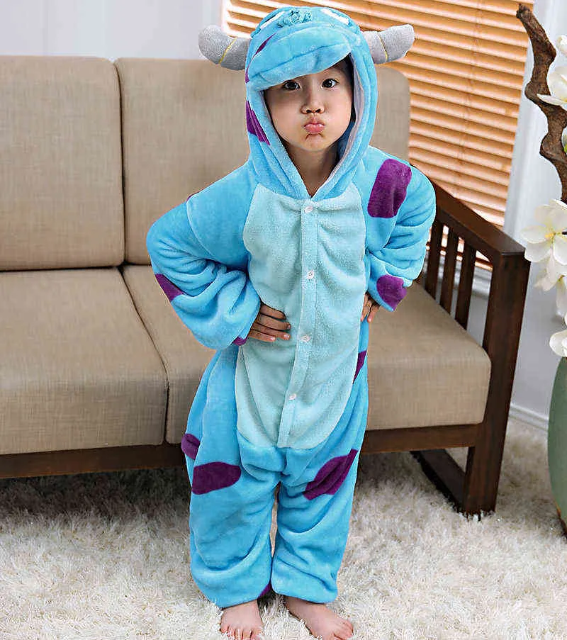 Pajamas Monsters Inc Sulley Kids Animal Children for Boys Girls Baby Pyjamas Cartoon Onesies Winter Sleepwear 2111306260065