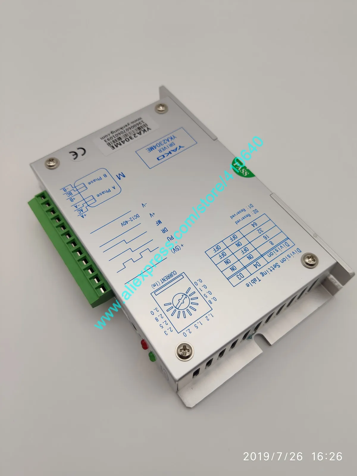 Berömd Yako YKA2304ME DC 12 till 40V Stepper Motordrivenhet för NEMA 17 till 23 Stepper Motor Microstep Driver från toppläte Säljaren