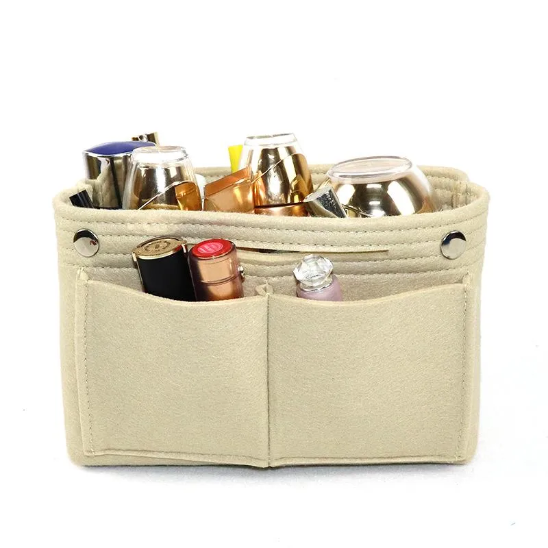 化粧品バッグのケースは、女性用の財布オーガナイザーのハンドバッグ折りたたみ式旅行袋SWD889270Qを挿入しました