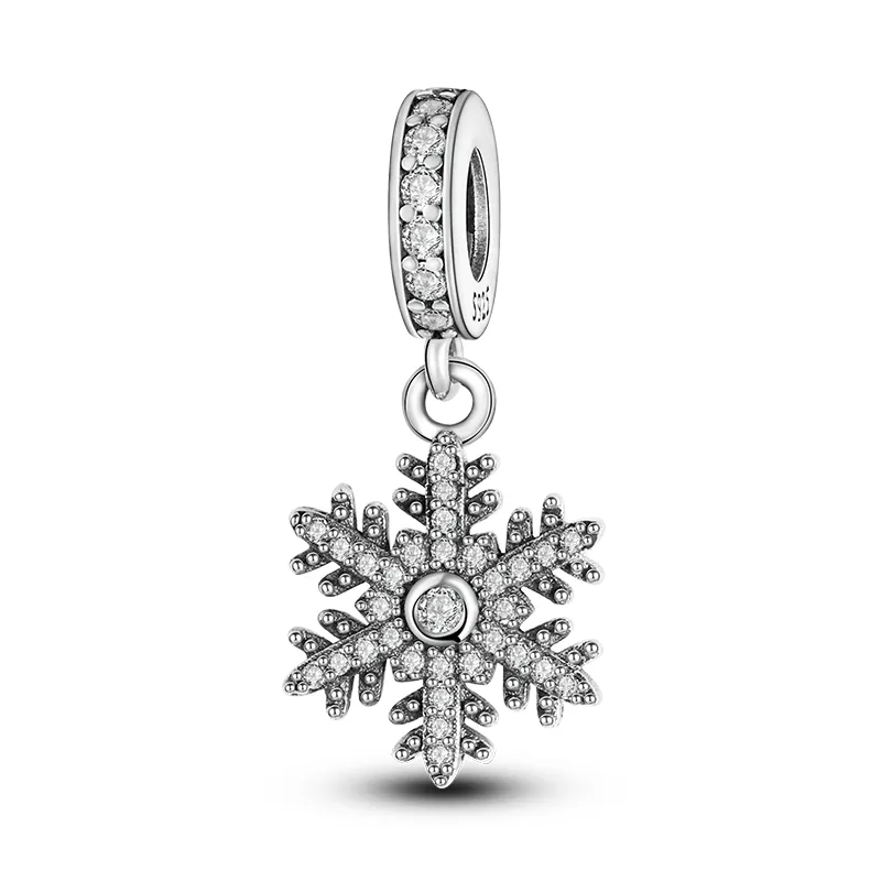 925銀のぶら下げの魅力フィットのオリジナルのPandora Bracelet Diy友人の恋人の雪サンタクロースの口紅