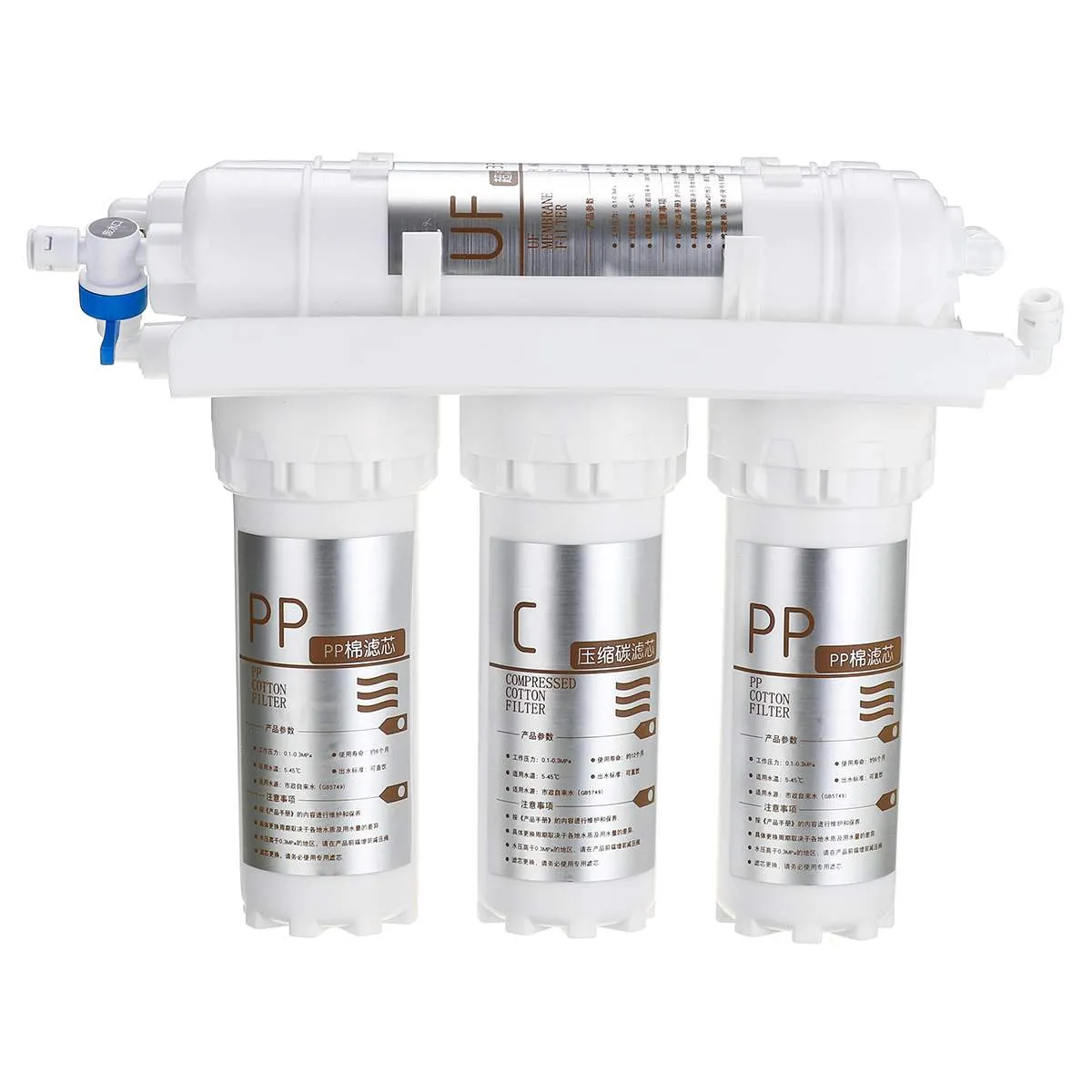 Ny 3 2 Ultrafiltrering Dricksvattenfiltersystem Hem Kök Vattenrenare med kran Tap Water Filter Cartridge Kits279G5747975