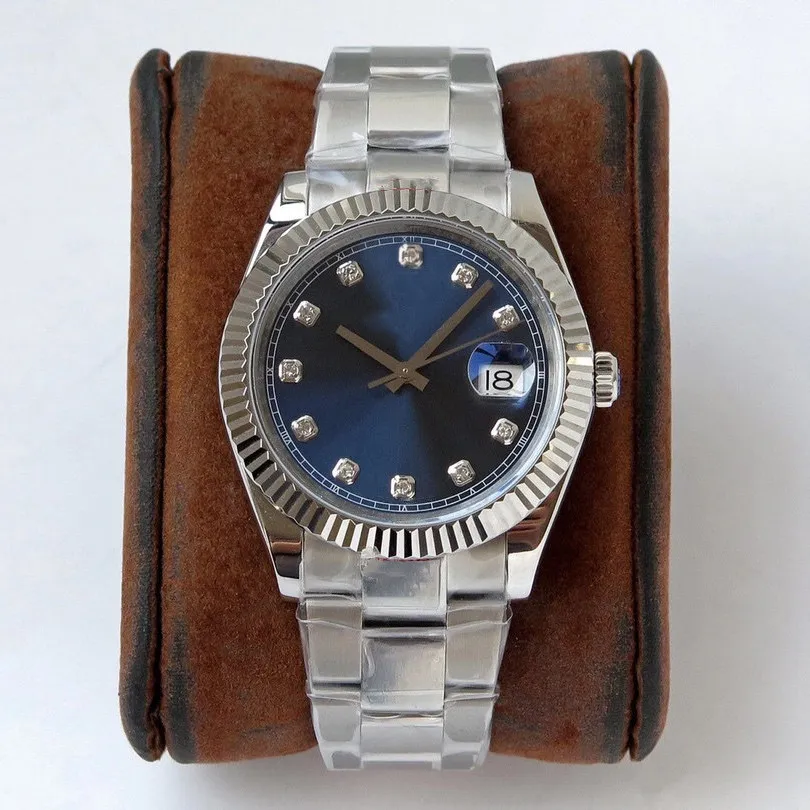 Mężczyzny Watcheutomatyczny zegarek mechaniczny Klasyczny mistrz 41 mm Duże okno Kalendarz Wodoodporny szafir