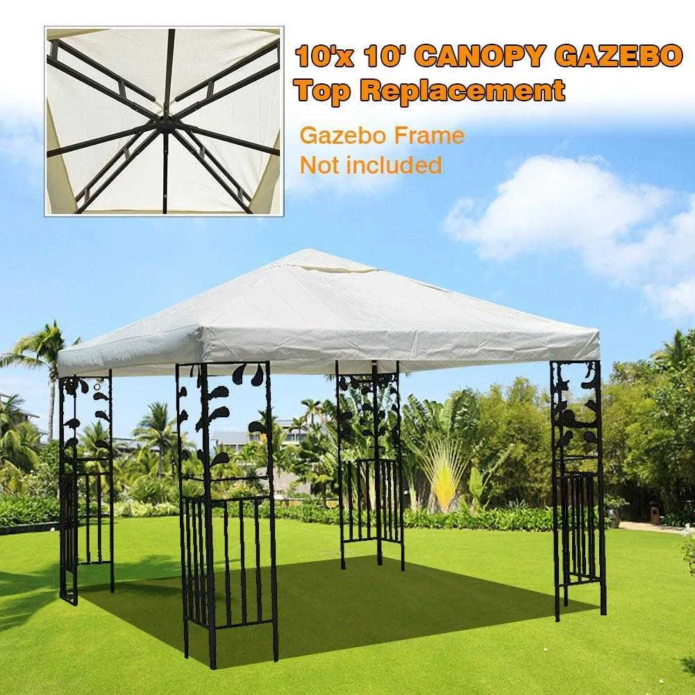 10x10ft tenda ao ar livre tampa superior substituição pátio gazebo tampa superior tampa de substituição para jardim ao ar livre camping caminhadas y0706